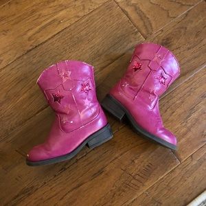 Pink cowgirl boots